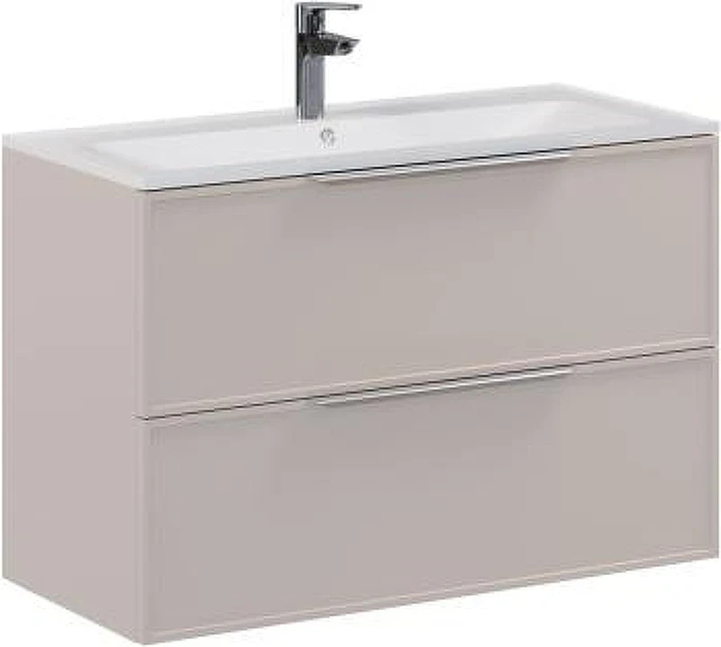 Тумба с раковиной Aquanet Арт 2.0 100 380766 подвесная цвет Бежевый