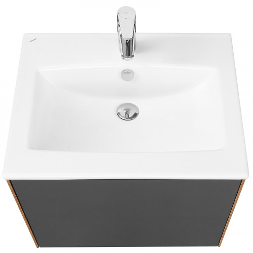 Тумба под раковину Aquaton Сохо 60 1A258001AJA00 подвесная Дуб веллингтон Графит софт МДФ / ЛДСП