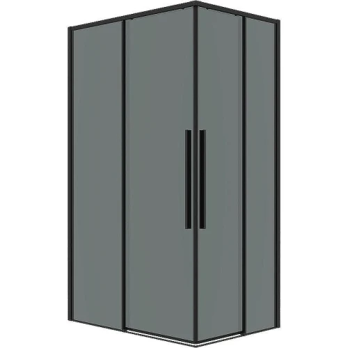 Душевой уголок Grossman Galaxy 120х70 300.K33.01.1270.21.10 профиль Черный матовый стекло тонированное