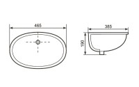 Раковина Aquatek 46 AQ0181-00 Белая фаянс встраиваемый