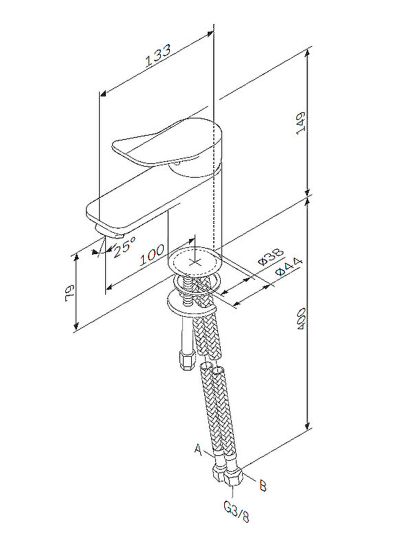 Смеситель для раковины AM.PM X-Joy F85A02100 Хром латунь