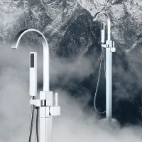 Смеситель для ванны Swedbe Spira 4003 Хром латунь на пол