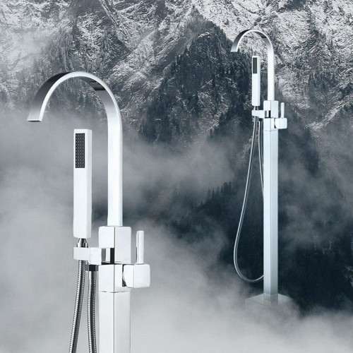 Смеситель для ванны Swedbe Spira 4003 Хром латунь на пол