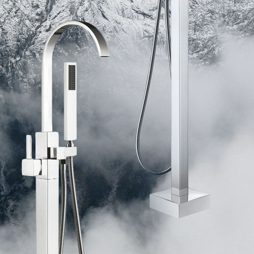 Смеситель для ванны Swedbe Spira 4003 Хром латунь на пол