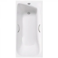 Чугунная ванна Delice Continental Plus 100х70 DLR230642R цвет Белый с отверстиями под ручки без антискользящего покрытия