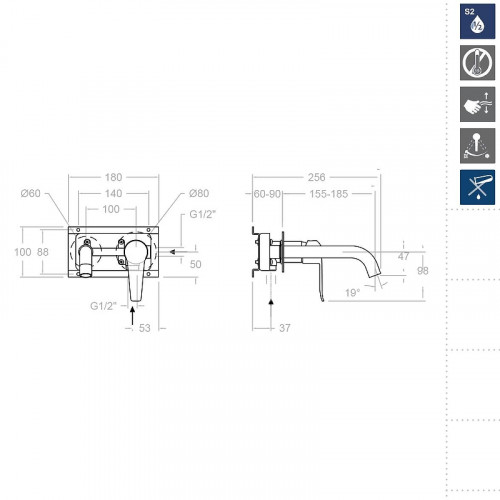 Смеситель для раковины Ramonsoler Ypsilon Plus 642102 Хром