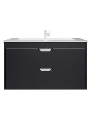 Тумба с раковиной Uperwood Modul 100 393020553 подвесная цвет Черный матовый