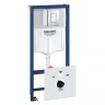 Инсталляция Grohe Rapid SL 38775001 для унитаза с клавишей смыва Хром нержавеющая сталь