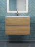 Тумба с раковиной Uperwood Barsa 70 293020546 подвесная цвет Белый матовый Дуб сонома
