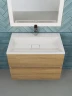 Тумба с раковиной Uperwood Barsa 70 293020546 подвесная цвет Белый матовый Дуб сонома