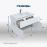 Комплект мебели для ванной Aquanet Алвита New 90 306183 цвет Белый матовый