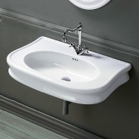 Раковина Simas Lante 90 LA11bi*1 Белая фаянс подвесная, полувстраиваемая