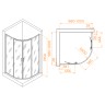 Душевой уголок RGW Passage PA-52B 100x100 03085200-14 профиль Черный стекло прозрачное