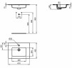 Раковина Ideal Standard Tempo 61 E066801 Euro White фарфор полувстраиваемая