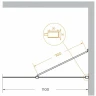 Душевая перегородка Cezares Liberta 110 LIBERTA-L-1-TB-110-C-Cr профиль Хром стекло прозрачное