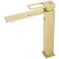 Смеситель для раковины BelBagno Luce LUC-LMC-ORO-W0 Золото латунь