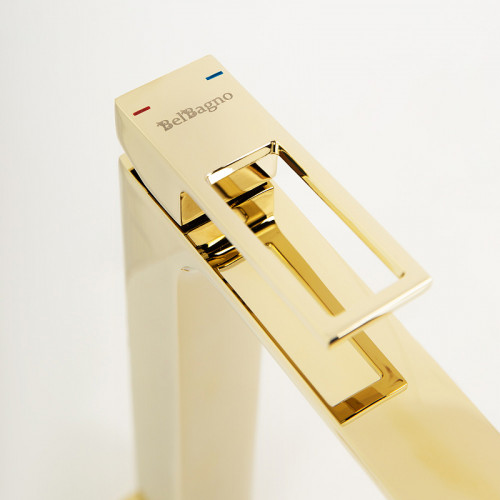 Смеситель для раковины BelBagno Luce LUC-LMC-ORO-W0 Золото латунь