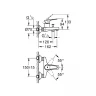 Смеситель для ванны Grohe Bauflow 23601000 Хром латунь на стену