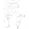 Смеситель для раковины Paini Messina MECR205/574 с гигиеническим душем Хром
