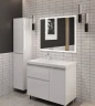 Тумба под раковину Aquanet Nova Lite 2.0 100 L 346341 цвет Белый глянец