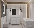 Тумба под раковину Aquanet Nova Lite 2.0 100 L 346341 цвет Белый глянец