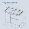 Тумба под раковину Aquanet Nova Lite 2.0 100 L 346341 цвет Белый глянец