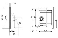 Смеситель для душа Villeroy&amp;Boch Architectura TVS10335200061 Хром латунь встраиваемый