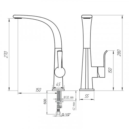 Смеситель для кухни Paini Serena SECR571LMKM Хром