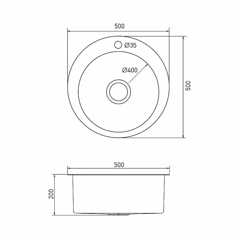 Кухонная мойка Mixline Pro 50 554770 цвет Черный графит