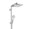 Душевая система Hansgrohe Crometta Showerpipe Reno EcoSmart 27289000 Хром латунь на стену