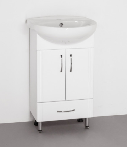 Тумба под раковину Style Line Эко Стандарт 9 1 Б Канны 50 Белый глянец МДФ / ЛДСП