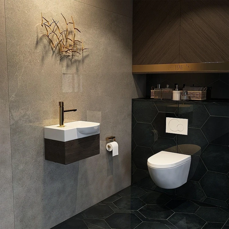 Мини-раковина Wellsee WC Area 45 L 151808000 цвет Белый глянцевый