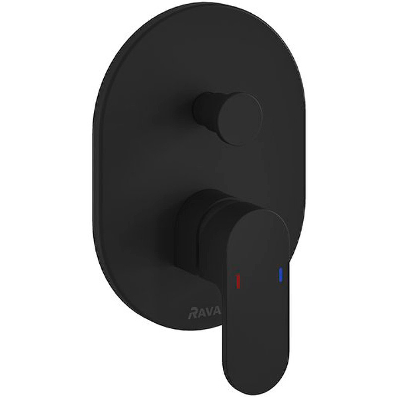 Смеситель для душа Ravak Chrome CR 065.20BL X070433 Черный матовый латунь встраиваемый