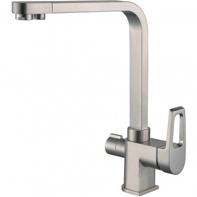 Смеситель для кухни ZorG Sanitary ZR 334 YF-NICKEL Никель латунь на столешницу
