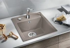Кухонная мойка Blanco Dalago 45 517165 Кофе искусственный камень (литьевой мрамор) встраиваемый