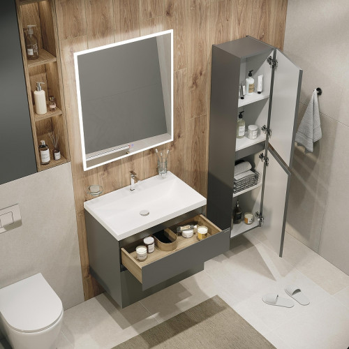 Тумба под раковину Grossman Меркадо 60 106077 цвет Графит матовый