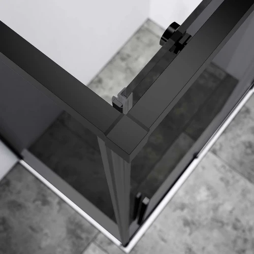 Душевой уголок Vincea Slim-N 140x80 VSR-4SN8014CGB профиль Черный стекло тонированное