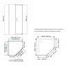 Душевой уголок WasserKRAFT Leine 90х90 35P11 профиль Хром стекло прозрачное