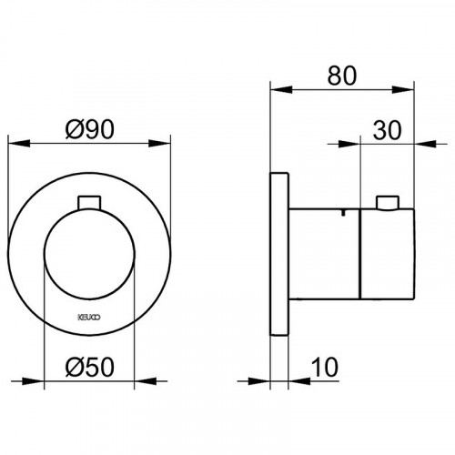Смеситель душа Keuco IXMO 59553 370001 с термостатом Черный матовый