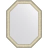 Зеркало Evoform Octagon 80x60 BY 7426 в багетной раме - Брашированное серебро 59 мм