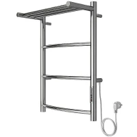 Электрический полотенцесушитель Azario Verona 400x600 П6 AZ04846P с полкой, диммер справа Хром