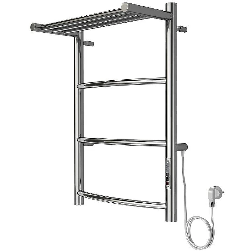 Электрический полотенцесушитель Azario Verona 400x600 П6 AZ04846P с полкой, диммер справа Хром