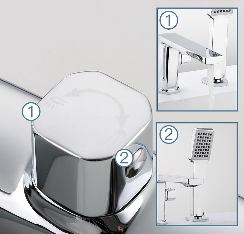 Смеситель на борт ванны Frap H46 F1146 Хром латунь