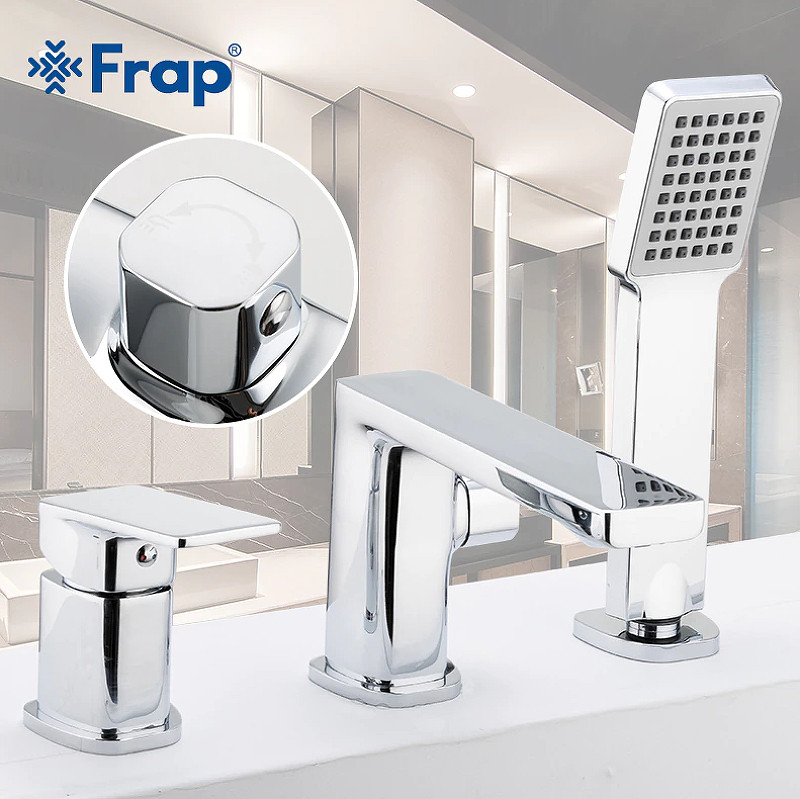 Смеситель на борт ванны Frap H46 F1146 Хром латунь