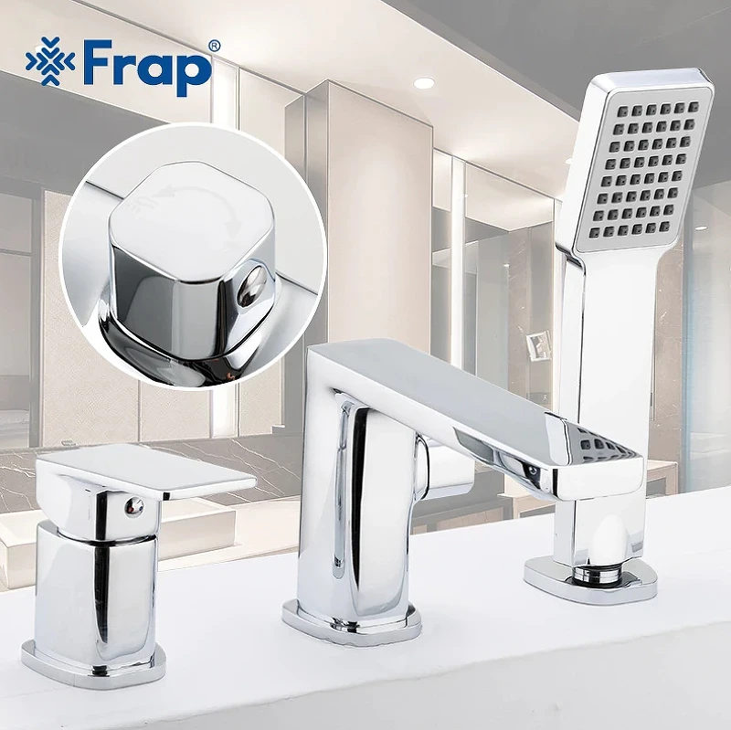Смеситель на борт ванны Frap H46 F1146 Хром латунь