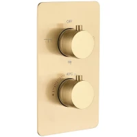 Смеситель для душа Boheme Cell 134-3-MG с термостатом Золото матовое латунь встраиваемый