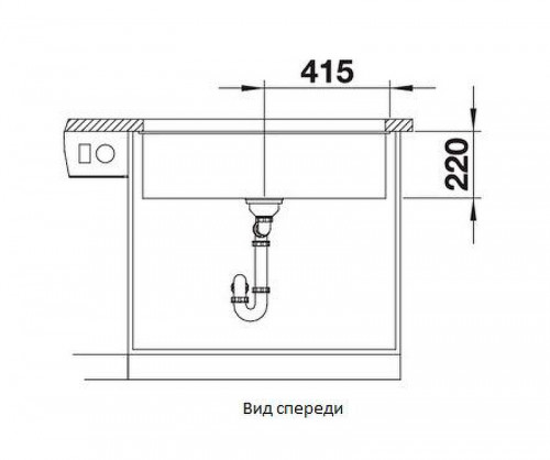 Кухонная мойка Blanco Subline 800-U 523141 Антрацит искусственный камень (литьевой мрамор) встраиваемый