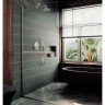 Душевая перегородка Maybah Glass MGD-731-5у 790x1950 в узком профиле Хром матовый стекло сатиновое
