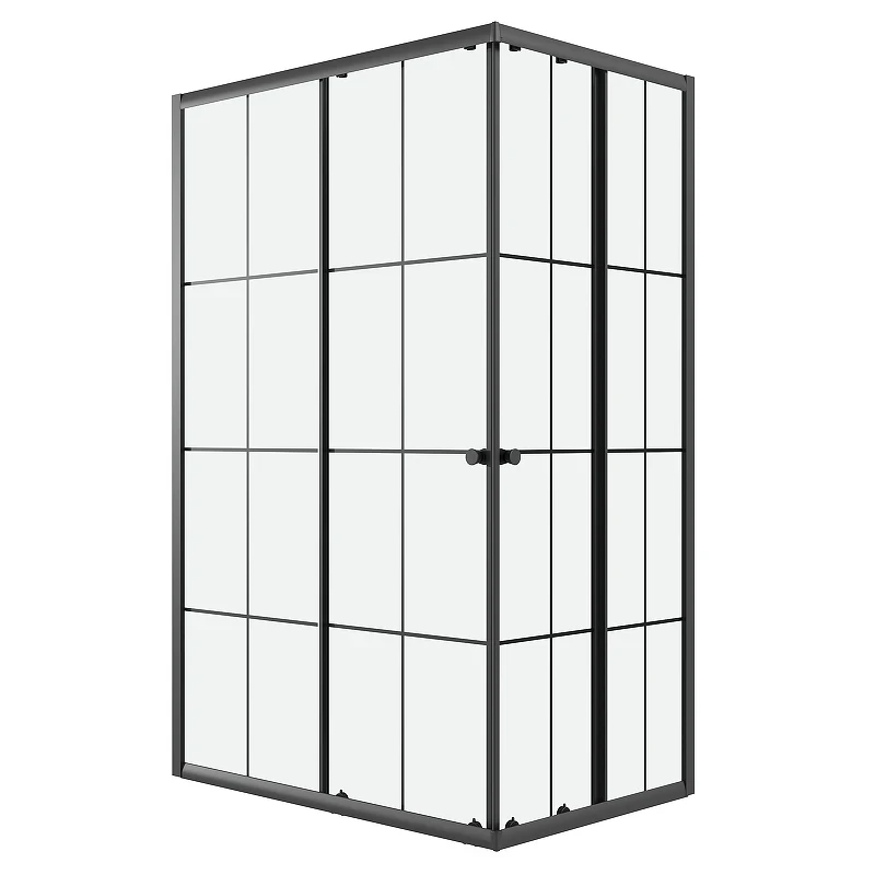 Душевой уголок Niagara Eco 100х80 NG-1018-14QKL профиль цвет Черный матовый стекло прозрачное