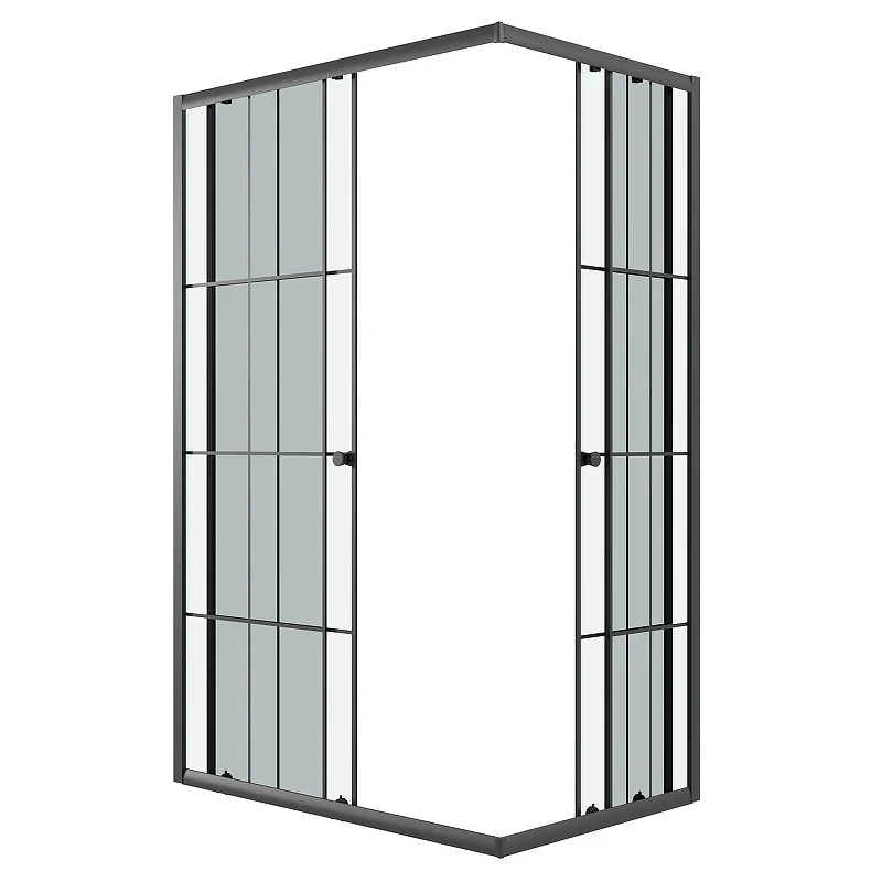Душевой уголок Niagara Eco 100х80 NG-1018-14QKL профиль цвет Черный матовый стекло прозрачное
